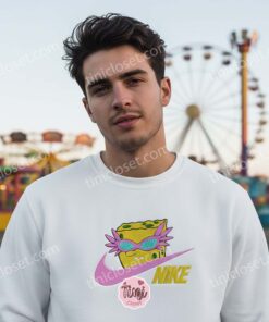 Cool SpongeBob Embroidered Sweatshirt, Retro Cartoon Sunglasses T shirt, Bestie Matching Shirts (2)