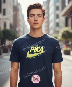 Pikachu Embroidered T shirt, Sporty Anime Embroidered Hoodie, Bestie Matching Shirts for Gamers (3)