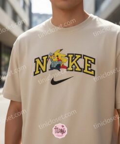 Pikachu God of Thunder Embroidered Shirt, Thor Cosplay Pokemon Hoodie, Funny Superhero Anime Sweatshirt (1)