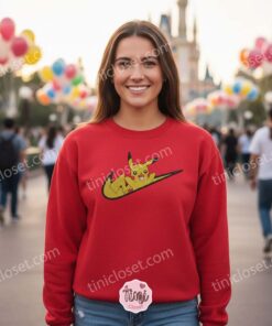 Happy Pikachu Embroidered Hoodie, Cute Pokemon Sporty Logo Sweatshirt, Anime Crewneck for Fans 2 Happy Pikachu Embroidered Hoodie, Cute Pokemon Sporty Logo Sweatshirt, Anime Crewneck for Fans (3)