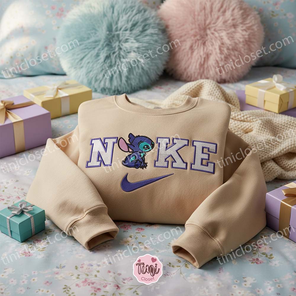 Sitting Stitch Embroidered Sweatshirt, Classic Experiment 626 Hoodie, Ohana Means Family Disney Crewneck, Gift for Him Her Sitting Stitch Embroidered Sweatshirt, Classic Experiment 626 Hoodie, Ohana Means Family Disney Crewneck, Gift for Him Her