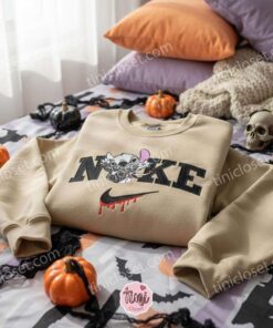 Stitch Jack Skellington Dog Zero Embroidered Sweatshirt, Custom Nightmare Before Stitchmas Hoodie, Spooky Spirit Ohana Crewneck, Halloween Gift for Him Her (2)