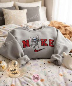 Stitch Jack Skellington Embroidered Halloween Hoodie, Pumpkin King Experiment 626 Sweatshirt, Nightmare Before Christmas Apparel, Gift for Him Her (3)