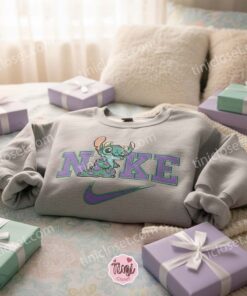 Stitch Dinosaur Cosplay Embroidered Hoodie, Custom Experiment 626 Sweatshirt, Ohana Means Family Crewneck, Disney Gift for Him Her (2)