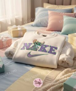 Stitch Dinosaur Cosplay Embroidered Hoodie, Custom Experiment 626 Sweatshirt, Ohana Means Family Crewneck, Disney Gift for Him Her (3)