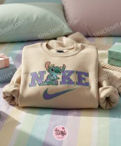Stitch Dinosaur Cosplay Embroidered Hoodie, Custom Experiment 626 Sweatshirt, Ohana Means Family Crewneck, Disney Gift for Him Her (1)