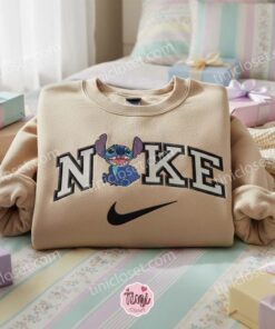 Happy Smiling Stitch Embroidered Hoodie, Custom Laughing Experiment 626 Sweatshirt, Ohana Means Family Crewneck, Gift for Disney Lovers. jpg (1)