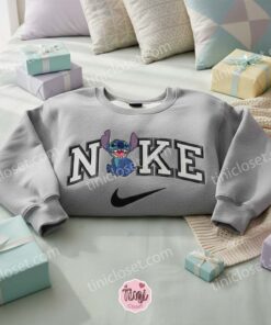 Happy Smiling Stitch Embroidered Hoodie, Custom Laughing Experiment 626 Sweatshirt, Ohana Means Family Crewneck, Gift for Disney Lovers. jpg (2)