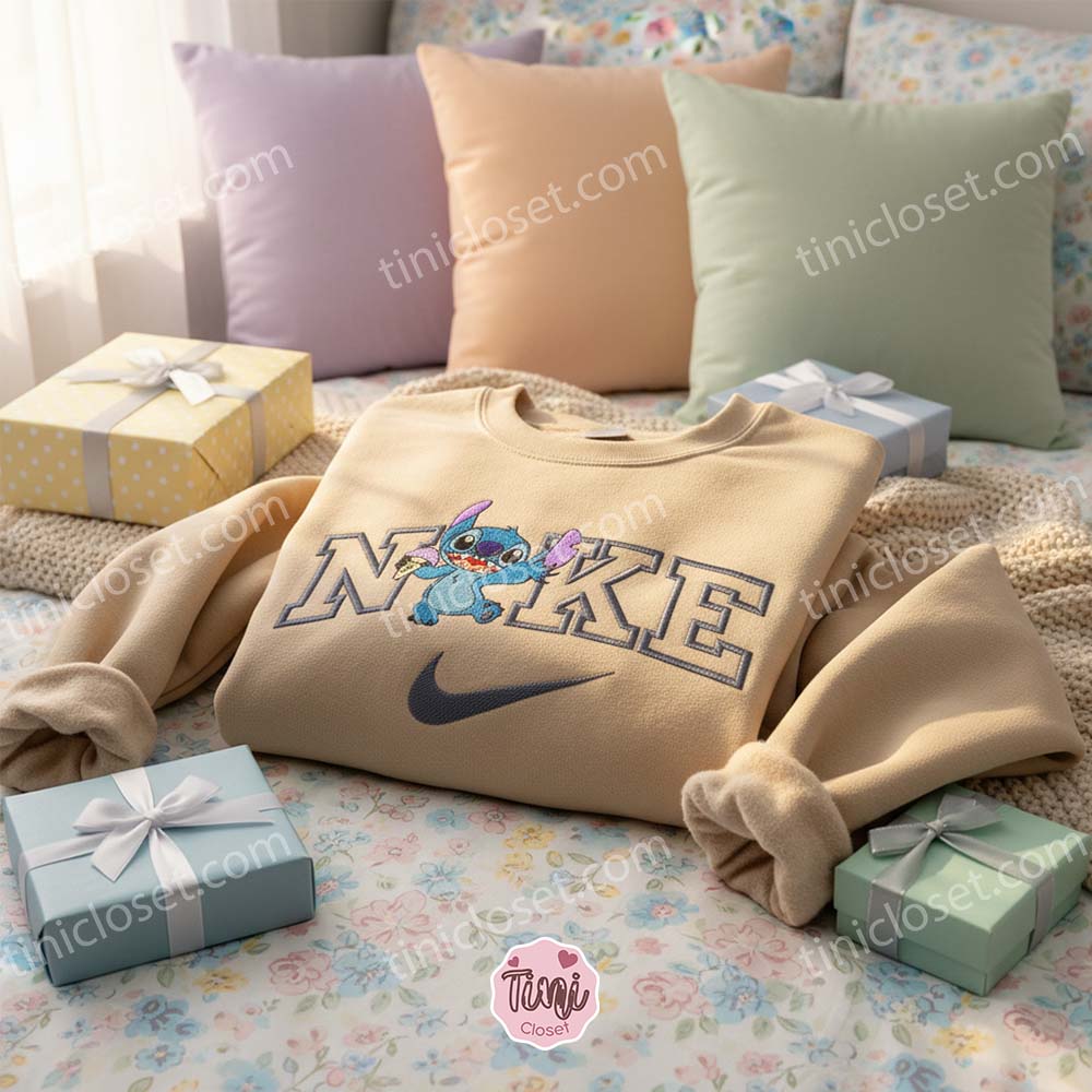 Sweet Stitch Ice Cream Cone Embroidered Hoodie, Custom Summer Experiment 626 Sweatshirt, Ohana Means Family Crewneck, Gift for Him Her Sweet Stitch Ice Cream Cone Embroidered Hoodie, Custom Summer Experiment 626 Sweatshirt, Ohana Means Family Crewneck, Gift for Him Her