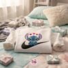 Stitch Swoosh Heart Valentine Embroidered Hoodie, Custom Love Experiment 626 Sweatshirt, Ohana Means Family Couple Shirt, Gift for Him Her