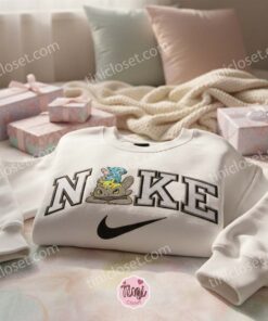 Stitch Pikachu and Toothless Embroidered Hoodie, Custom Trio Experiment 626 Sweatshirt, Dragon and Pokemon Crewneck, Gift for Friends (3)