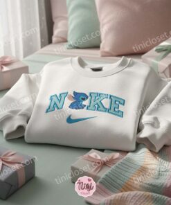 Classic Sitting Stitch Embroidered Hoodie, Minimalist Experiment 626 Sweatshirt, Ohana Means Family Crewneck, Gift for Disney Lovers (1)