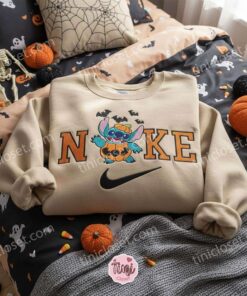 Stitch-o-Lantern Halloween Embroidered Sweatshirt, Custom Stitch in Pumpkin Suit Hoodie, Experiment 626 Spooky Costume Shirt, Gift for Him Her