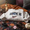 Stitch Michael Myers Drip Swoosh Halloween Embroidered Hoodie, Slasher Experiment 626 Sweatshirt, Spooky Streetwear Horror Appar