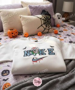 Stitch as Jason Voorhees Halloween Cosplay Sweatshirt, Custom Camp Crystal Lake Stitchmas Hoodie, Horror Movie Disney Shirt, Gift for Him Her (3)