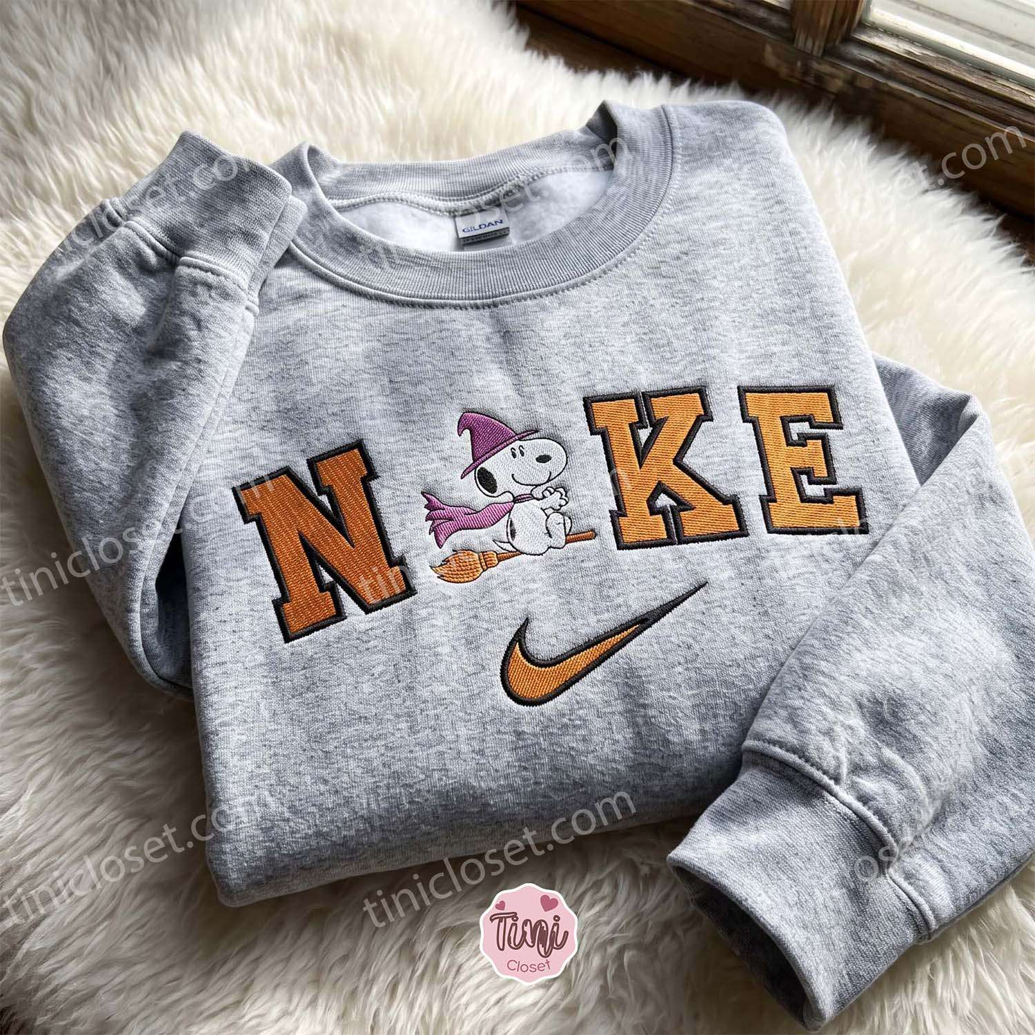 Snoopy Witch Embroidered Sweatshirt, Cute Halloween Hoodie, Cozy Gifts For Girlfriend Snoopy Witch Embroidered Sweatshirt, Cute Halloween Hoodie, Cozy Gifts For Girlfriend