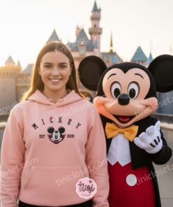 Vampire Mickey Mouse Est 1928 Embroidered Sweatshirt, Spooky Disney Halloween Hoodie, Galentine Gift Ideas (2)