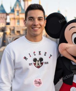 Vampire Mickey Mouse Est 1928 Embroidered Sweatshirt, Spooky Disney Halloween Hoodie, Galentine Gift Ideas (3)