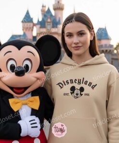 Spooky Disneyland Est 1955 Vampire Mickey Embroidered Sweatshirt, Disney Park Halloween Crewneck, Gothic Holiday Shirt (3)