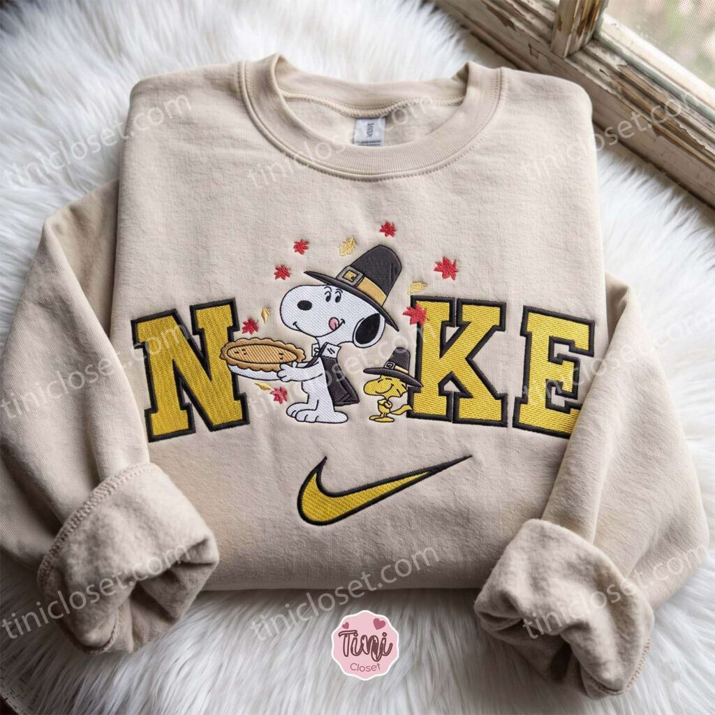 Cute Thanksgiving Snoopy and Woodstock Peanuts Embroidered Sweatshirt, Cartoon Embroidered Hoodie, Cozy Gifts For Girlfriend, Just Because Gift For Him Cute Thanksgiving Snoopy and Woodstock Peanuts Embroidered Sweatshirt, Cartoon Embroidered Hoodie, Cozy Gifts For Girlfriend, Just Because Gift For Him