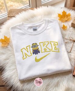 Dave Minions Embroidered T shirt, Movie Characters Embroidered Shirt, Sending A Hug Gift (2)