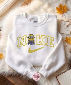 Dave Minions Embroidered T shirt, Movie Characters Embroidered Shirt, Sending A Hug Gift (3)