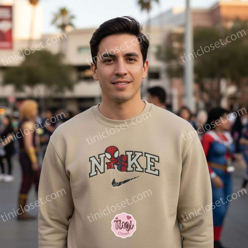 Embroidered Spider-Man Sweatshirt, Spider-Man Web Shooter Embroidered T-Shirt, Superhero Hoodie Embroidered Spider-Man Sweatshirt, Spider-Man Web Shooter Embroidered T-Shirt, Superhero Hoodie
