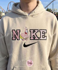 Patrick Star Embroidered Sweatshirt, Funny Cartoon Embroidered T shirt, Bestie Matching Shirts & Hoodies (1)