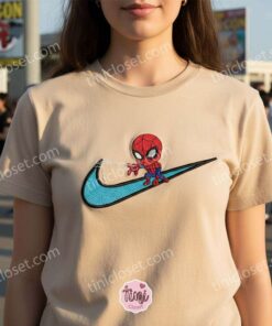 Swoosh Chibi Spider-Man Embroidered Hoodie, Sweatshirt, Tee 1 Swoosh Chibi Spider Man Embroidered Hoodie, Sweatshirt, Tee (1)