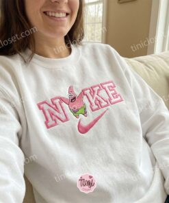 Patrick Star Embroidered Sweatshirt, Funny Cartoon T-shirt, Bestie Matching Shirts
