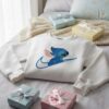 Custom Sitting Stitch Swoosh Embroidered Sweatshirt, Experiment 626 Sporty Hoodie, Ohana Family Disney Crewneck, Gift for Him Her