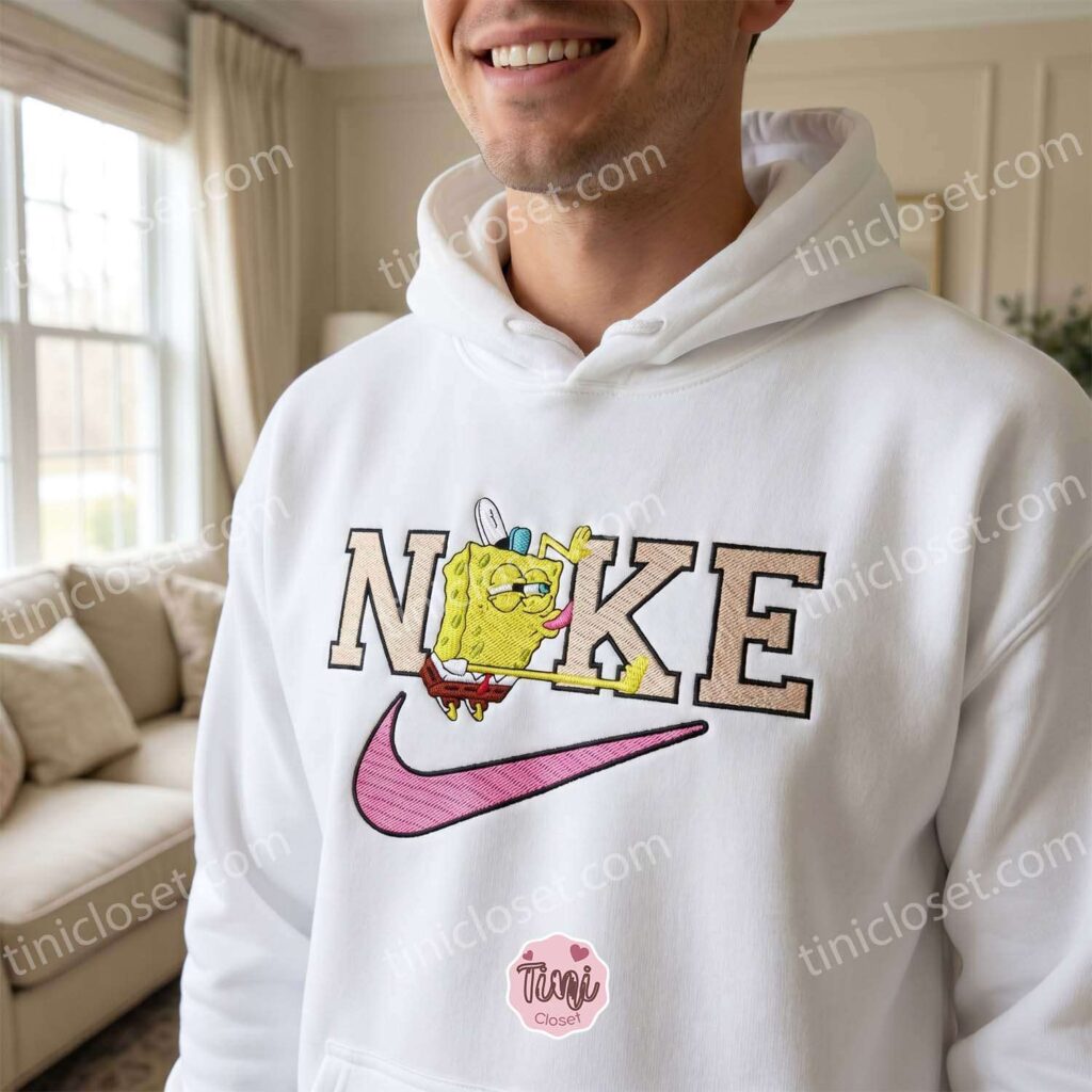 Funny SpongeBob Cartoon Embroidered Sweatshirt, Nostalgic 90s Meme T-shirt, Y2K Streetwear Hoodie, Just Because Gift For Him Funny SpongeBob Cartoon Embroidered Sweatshirt, Nostalgic 90s Meme T-shirt, Y2K Streetwear Hoodie, Just Because Gift For Him