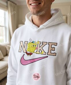 Funny SpongeBob Cartoon Embroidered Sweatshirt, Nostalgic 90s Meme T shirt, Y2K Streetwear Hoodie, Just Because Gift For Him (3)