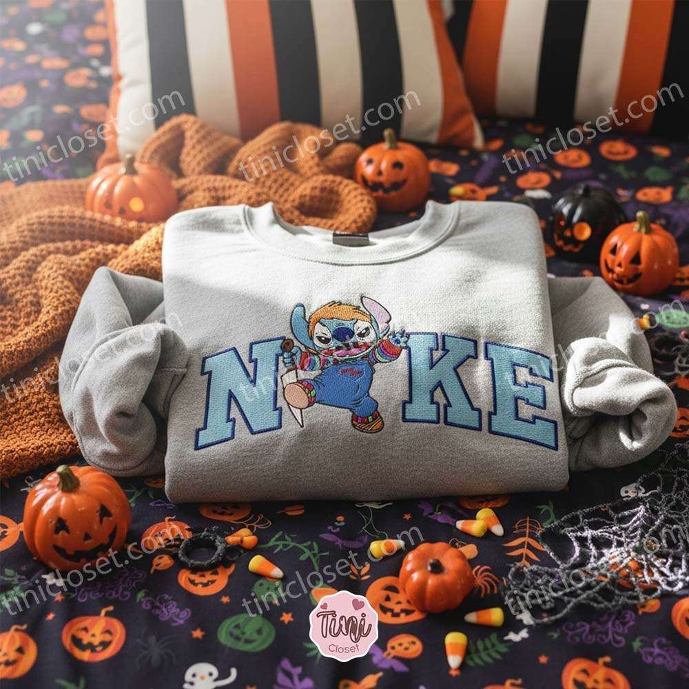 Stitch Cosplay Chucky Wanna Play Embroidered Halloween Hoodie, Child’s Play Experiment 626 Sweatshirt, Spooky Horror Movie Apparel, Gift for Him Her Stitch Cosplay Chucky Wanna Play Embroidered Halloween Hoodie, Child’s Play Experiment 626 Sweatshirt, Spooky Horror Movie Apparel, Gift for Him Her