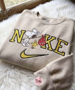 Snoopy and Woodstock Peanuts Embroidered Sweatshirt, Cartoon Embroidered Hoodie, Best Gift Ideas (2)