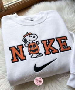 Snoopy Pumpkin Embroidered Sweatshirt, Peanuts Embroidered Shirt, Best Halloween Gift Ideas (3)