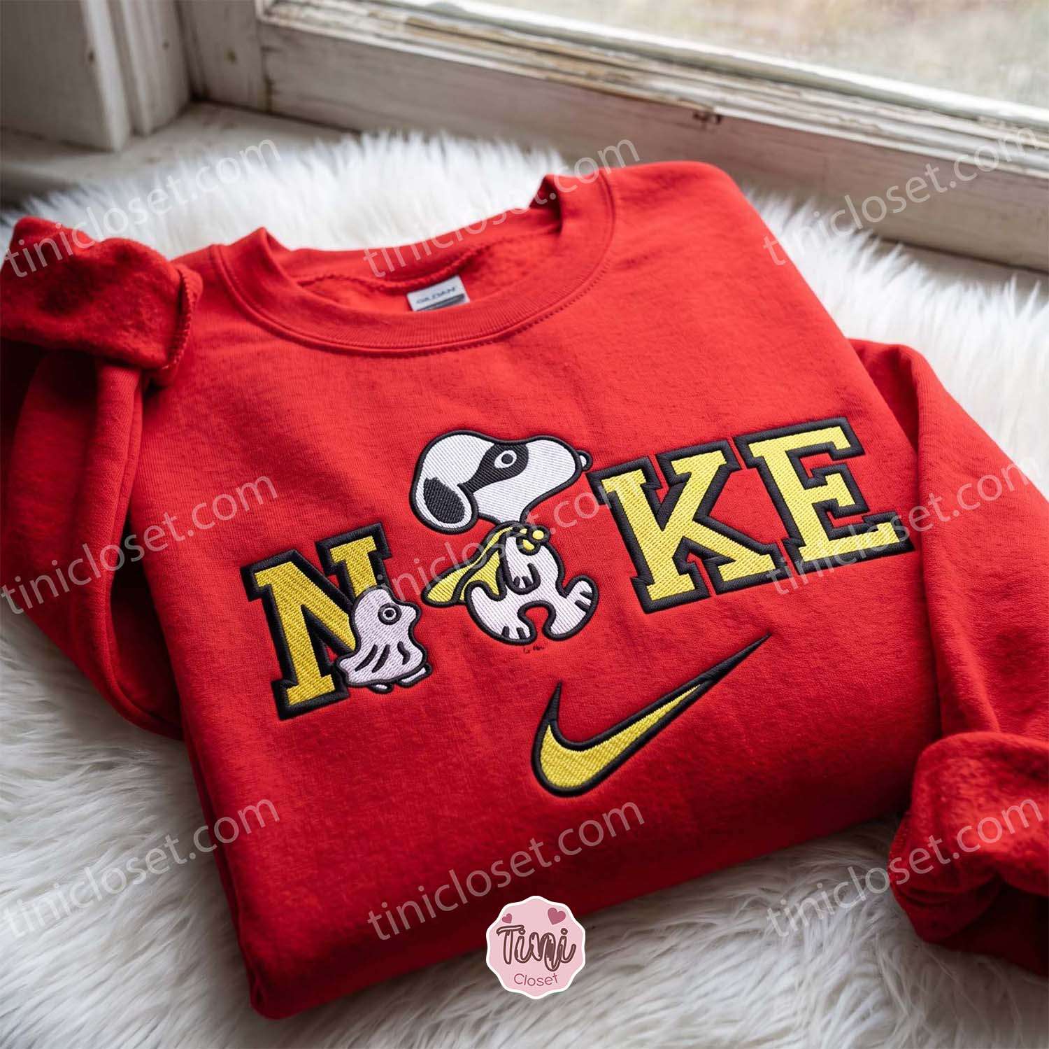 Superhero Snoopy and Woodstock Embroidered Sweatshirt, Sending A Hug Gift, Just Because Gift For Him Superhero Snoopy and Woodstock Embroidered Sweatshirt, Sending A Hug Gift, Just Because Gift For Him
