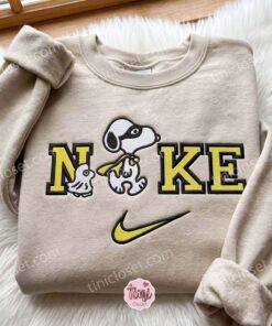 Superhero Snoopy and Woodstock Embroidered Sweatshirt,  Sending A Hug Gift, Just Because Gift For Him (4)