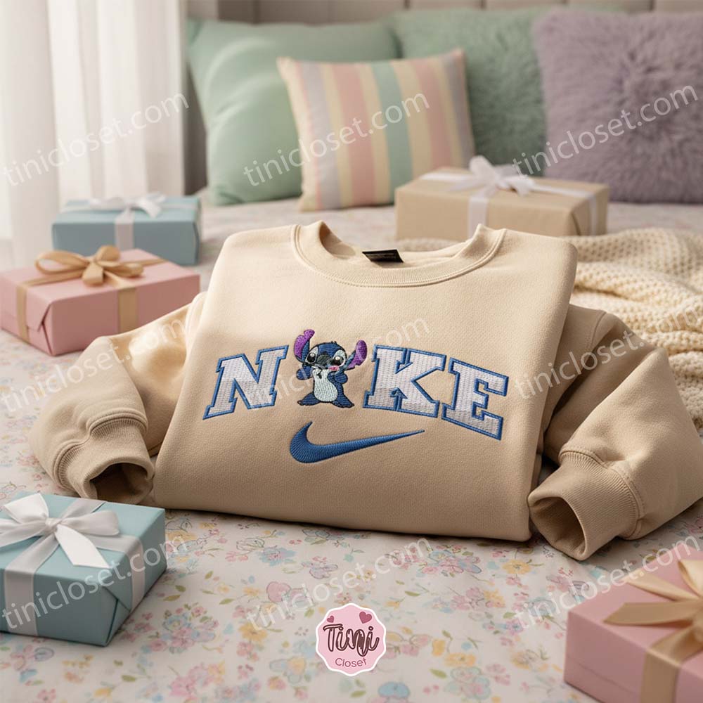 Mischievous Stitch Embroidered Sweatshirt, Custom Experiment 626 Hoodie, Ohana Family Disney Crewneck, Gift for Him Her Mischievous Stitch Embroidered Sweatshirt, Custom Experiment 626 Hoodie, Ohana Family Disney Crewneck, Gift for Him Her