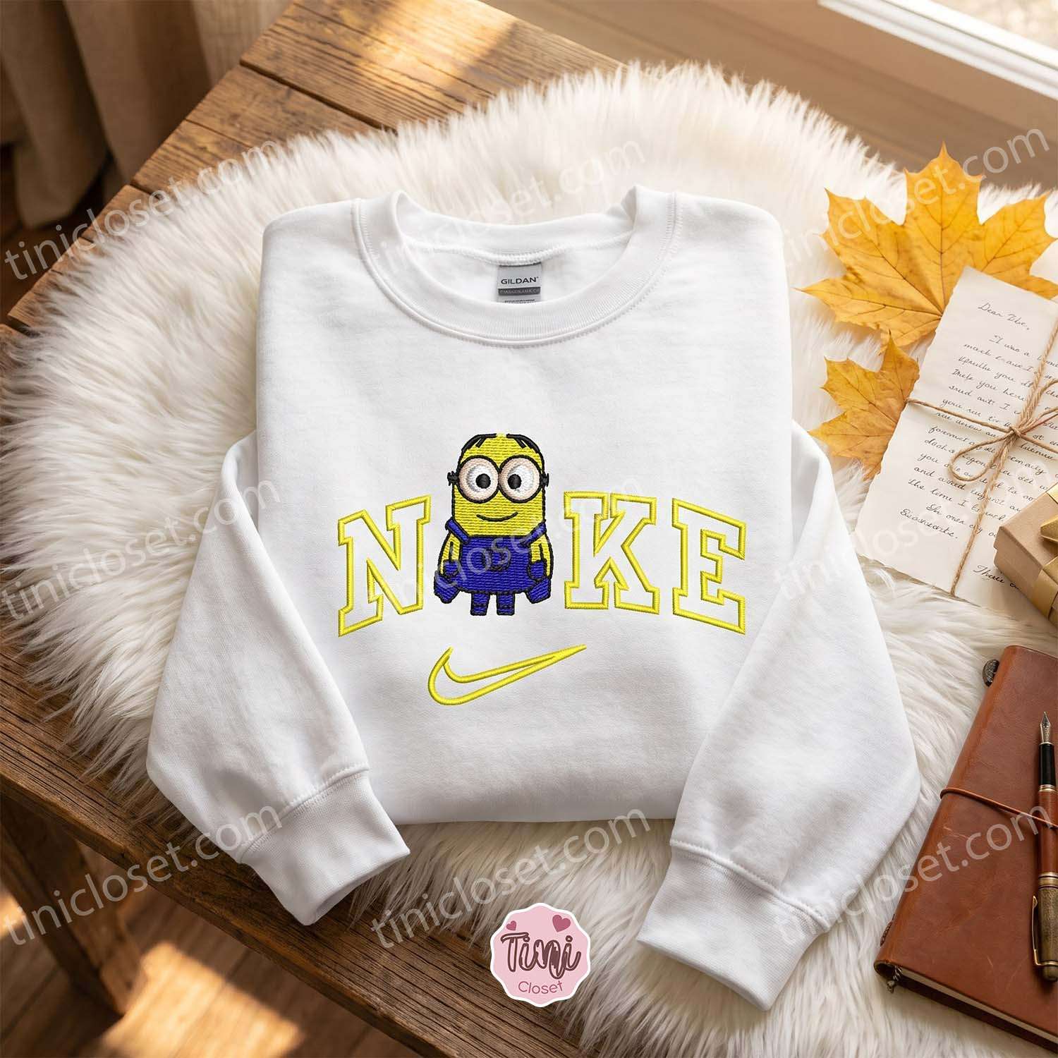Dave Despicable Me and Minions Embroidered Sweatshirt, Movie Embroidered Hoodie, Bestie Matching Shirts Dave Despicable Me and Minions Embroidered Sweatshirt, Movie Embroidered Hoodie, Bestie Matching Shirts
