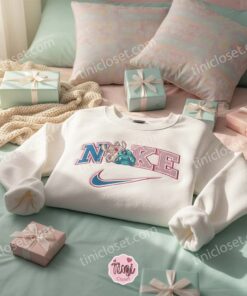 Cute Stitch and Angel Embroidered Hoodie, Custom Couple Experiment 626 and 624 Sweatshirt, Anniversary Ohana Crewneck, Gift for Him Her (2)