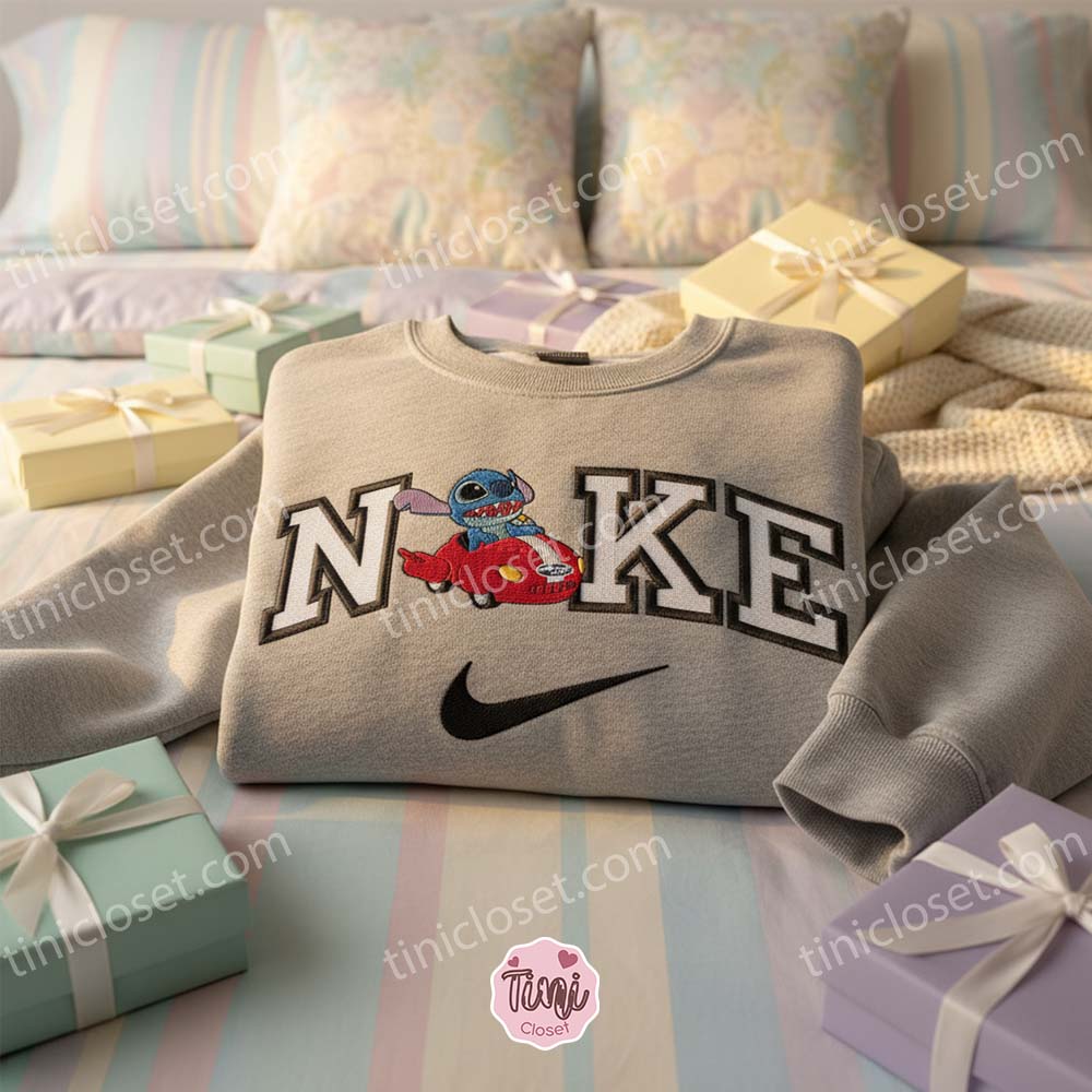 Stitch Driving Custom Embroidered Hoodie, Disney Vacation Gift for Him Her, Experiment 626 Embroidery, Ohana Means Family Crewneck Stitch Driving Custom Embroidered Hoodie, Disney Vacation Gift for Him Her, Experiment 626 Embroidery, Ohana Means Family Crewneck