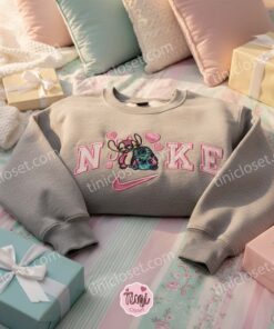 Valentine Stitch and Angel Matching Embroidered Hoodies, Custom Disney Sweatshirt, Ohana Means Family Crewneck, Gift for Him Her 2 Valentine Stitch and Angel Matching Embroidered Hoodies, Custom Disney Sweatshirt, Ohana Means Family Crewneck, Gift for Him Her (3)