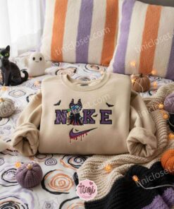 Stitch Cosplay Maleficent Halloween Embroidered Hoodie, Mistress of All Evil Experiment 626 Sweatshirt, Disney Villain Spooky Apparel, Gift for Him Her (2)