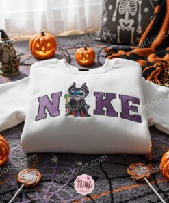Stitch Cosplay Maleficent Halloween Embroidered Hoodie, Mistress of All Evil Experiment 626 Sweatshirt, Disney Villain Spooky Apparel, Gift for Him Her