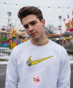 SpongeBob Embroidered Sweatshirt, Nostalgic Cartoon Character Crewneck, Funny Pop Culture Apparel, Boyfriend Hoodie Gift (1)