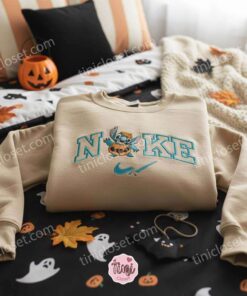 Stitch as Jack O' Lantern Cosplay Embroidered Sweatshirt, Custom Ohana Pumpkin Hoodie, Spooky Family Spirit Crewneck, Gift for Disney Lovers (2)