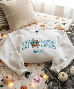 Stitch as Jack O' Lantern Cosplay Embroidered Sweatshirt, Custom Ohana Pumpkin Hoodie, Spooky Family Spirit Crewneck, Gift for Disney Lovers (3)