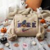 Stitch Witch Halloween Cosplay Embroidered Hoodie, Magic Jack O’ Lantern Sweatshirt, Spooky Disney Witchcraft Apparel, Gift for Him Her