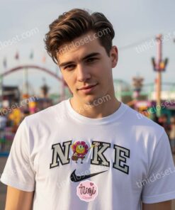 Funny SpongeBob Flower Embroidered Sweatshirt & Hoodie, Cartoon Character Tee, Girlfriend Anniversary Gift (2)